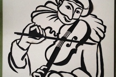 Scherenschnitt Clown, 1997